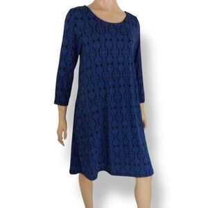 NICOLE MILLER  Fully Lined Popover Style Tunic  Mini Dress Side Pockets Sz L
